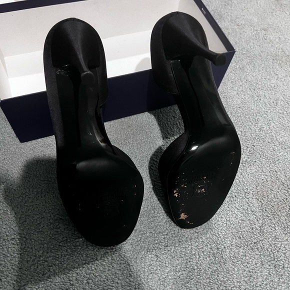 Stuart Weitzman Black satin rose - Picture 5 of 8